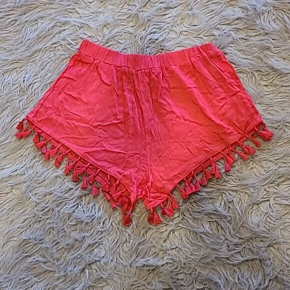 Venus pink rayon tassle shorts size small‎ - Picture 1 of 4